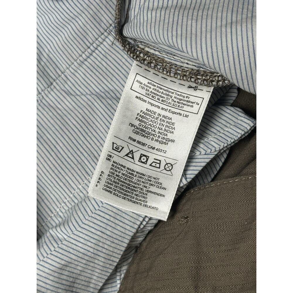 Adidas Originals Mens Shorts 36 Brown Cotton Slub Twill Performance Casual Golf - Picture 12 of 12